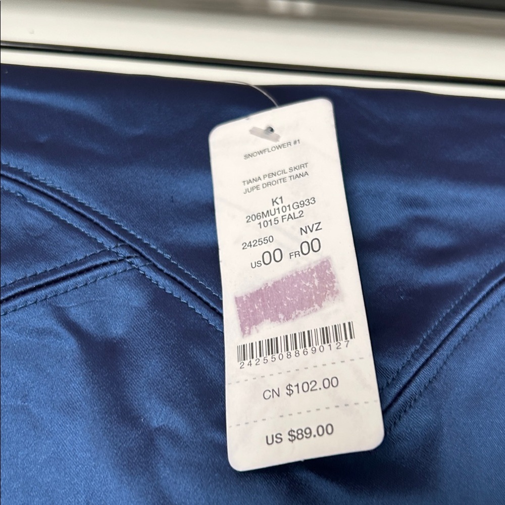 bebe Navy Pencil Skirt - Picture 3 of 7